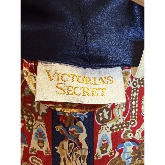 Victoria's Secret Women's Size S Red Printed Kimono Robes Long Sleeve Vintage - Picture 3 of 5
